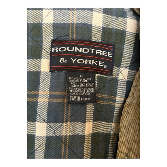 Roundtree & Yorke Mens Barn Chore Jacket Removeable Lining Leather Collar XL - Picture 4 of 10